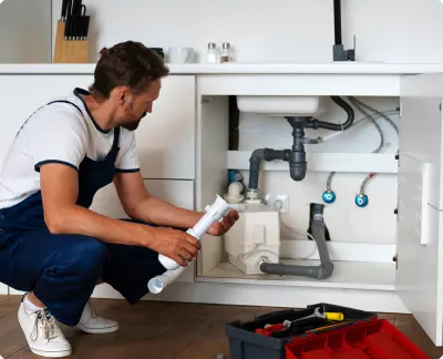 Whole-home plumbing overhaul in a kitchen